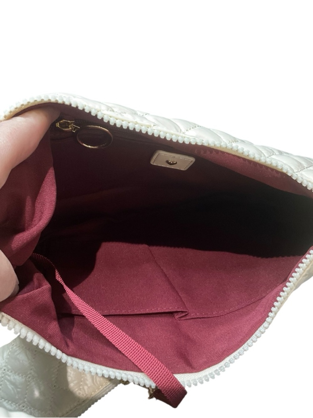 Quilted Cream Shoulder Bag by Heart Love - Everyday Hobo - Picture 6 of 9